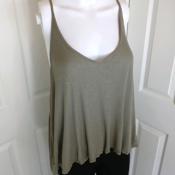 Blue Life Fine Rib Knit Racerback Tank Top - Picture 2 of 8